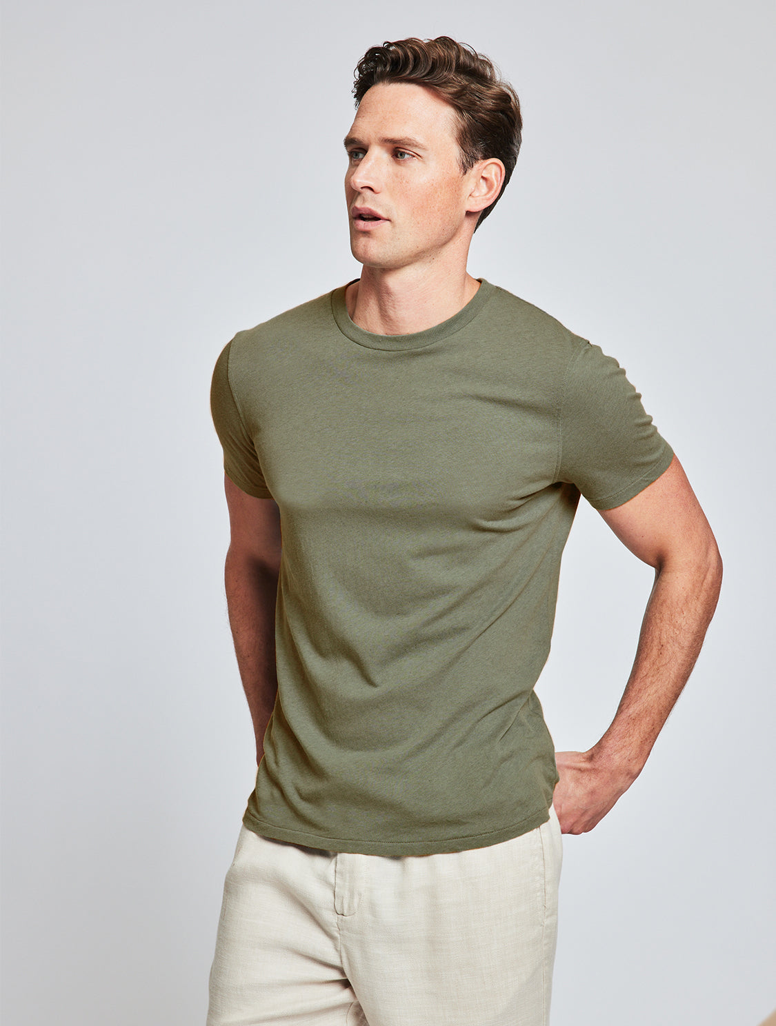 LUCIO LINEN-COTTON T-SHIRT