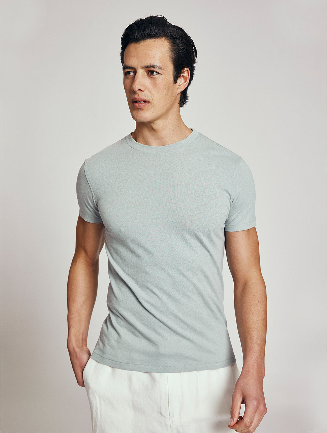 LUCIO LINEN-COTTON T-SHIRT