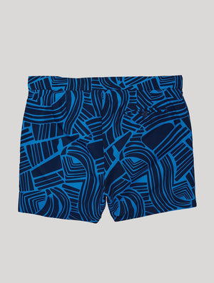 TAILORED SWIM SHORTS TIDAL PRINT