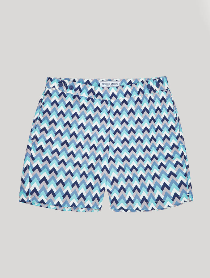 TAILORED SWIM SHORTS PARQUET PRINT