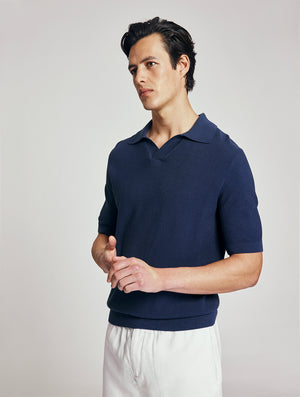 RINO RIBBED KNIT POLO